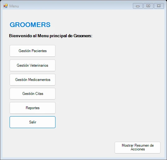 Groomers — evidencia visual del proyecto